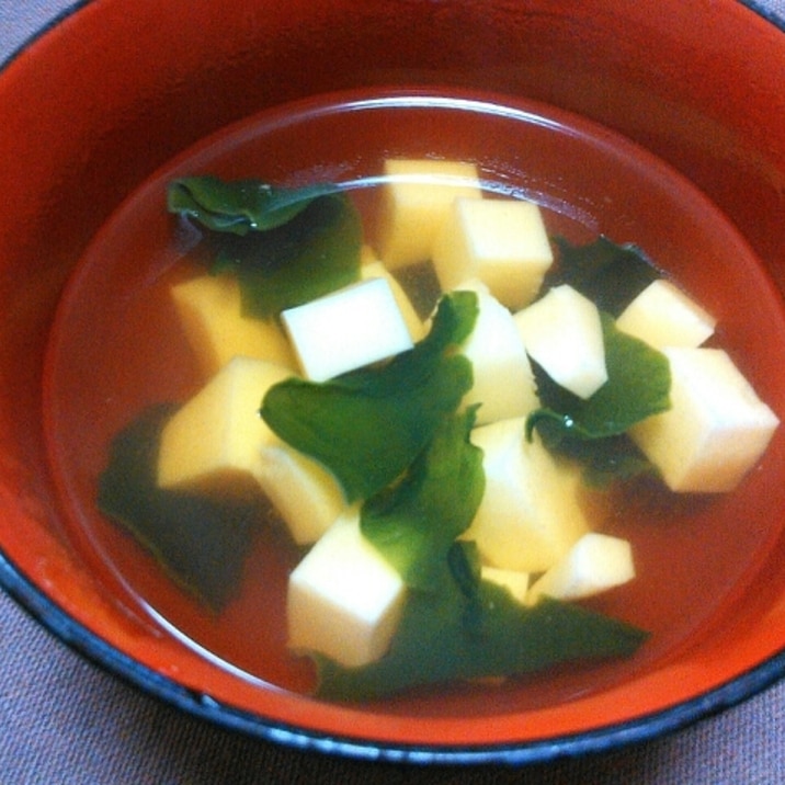 めちゃ早簡単っ 卵豆腐とわかめのお吸い物 レシピ 作り方 By Kuuuma 楽天レシピ